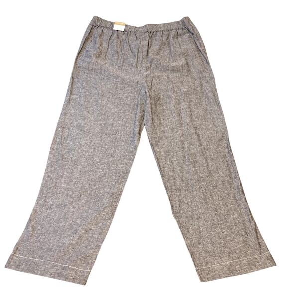 Chico's Linen Blend Popover Top and Linen Pull On Ankle Pant Set Size 12 - Picture 12 of 15